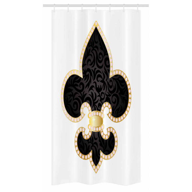 East Urban Home Fleur De Lis Stall Shower Curtain Single + Hooks Wayfair